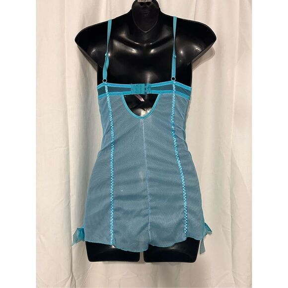 Nice NATIVE INTIMATES Bright Blue and pink Floral Embroidered Lace Underwired La - Picture 5 of 7